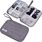 Impermeável Electronics Storage Bag, Bolsa de transporte, Travel Bag, Universal Cable Organizer - Cinzento — foto 2
