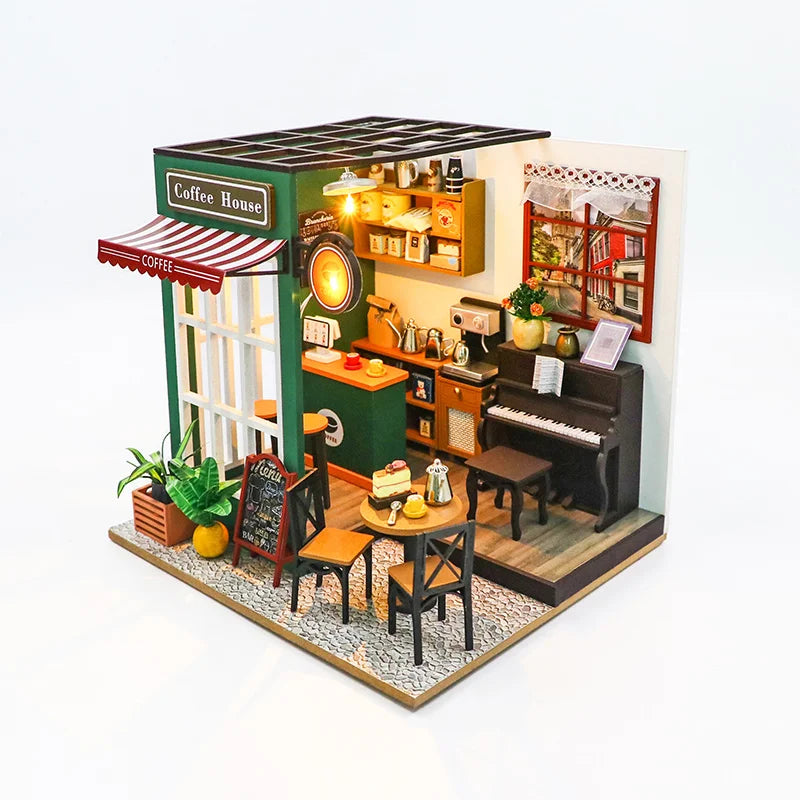 Quebra-Cabeças 3D DIY de Madeira, Miniatura de Casa de Bonecas — foto 1