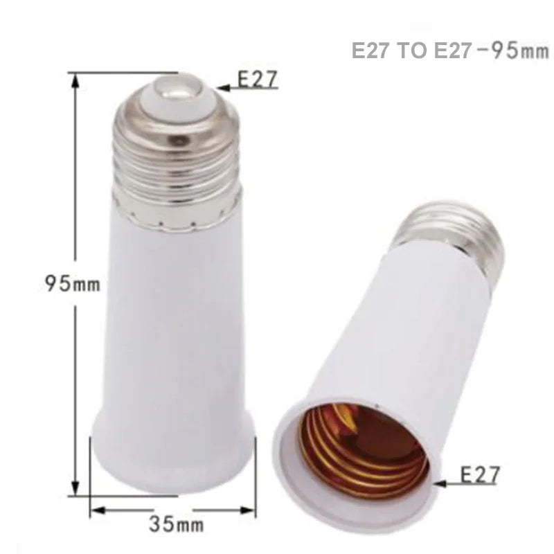 Extensor Adaptador de Casquilho E27 para E27 65 mm - Branco — foto 7