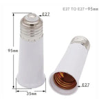 Extensor Adaptador de Casquilho E27 para E27 65 mm - Branco — foto 7