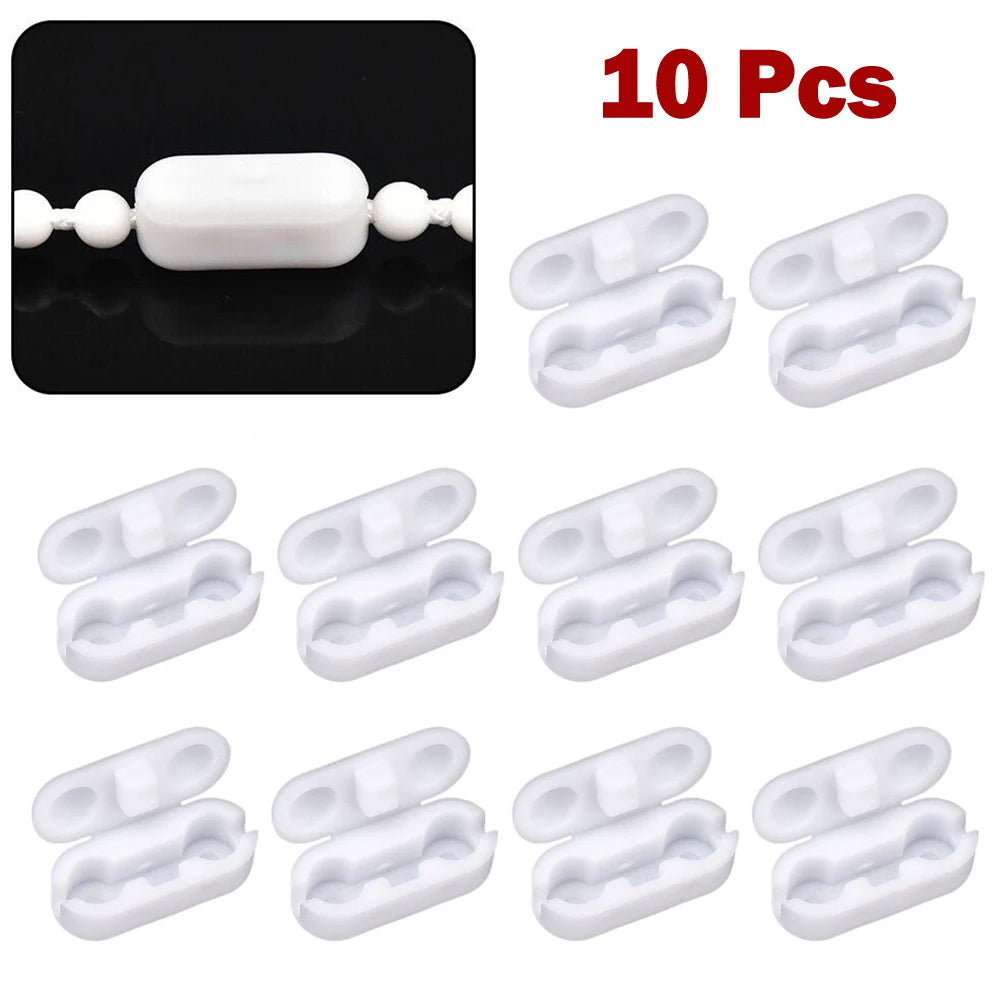 Conectores de corrente para persianas de plástico branco, 10 peças — foto 2