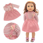 Bebê nascido boneca roupas para 13-18 Polegada boneca recém-nascido bonito jumpers macacão terno + sapatos — foto 5