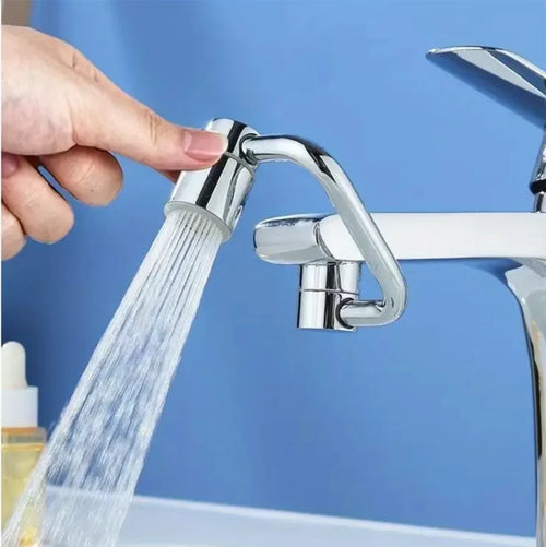 1 unidade 1080 ° Extensor de torneira de cozinha giratória de aço inoxidável, universal, à prova de respingos — foto 2