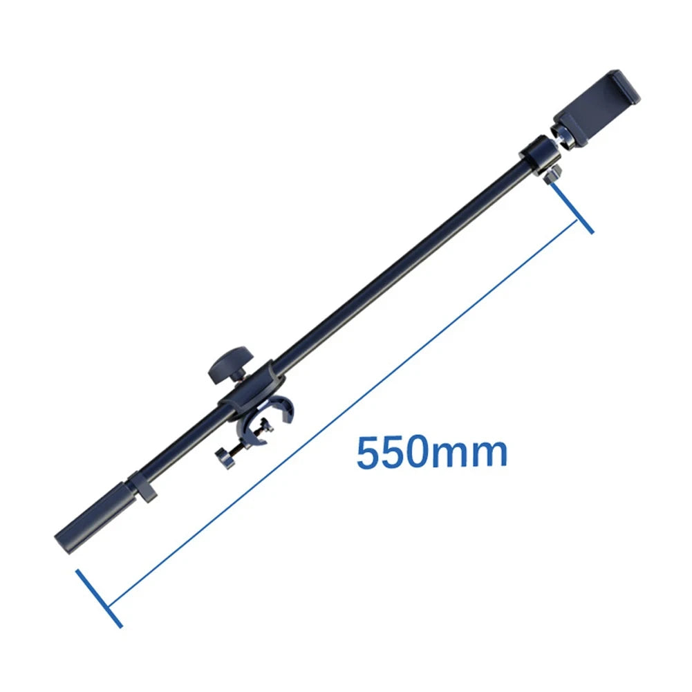 55cm suporte de microfone rotativo barra transversal braços clipe de microfone suporte de telefone suporte — foto 1