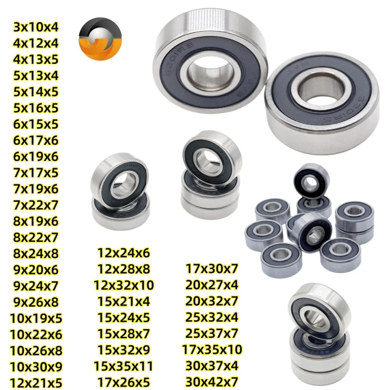 5 Peças Rolamento RS ABEC-7 Rolamentos de Esferas de Sulco Profundo - 604RS 4x12x4mm 5 unidades — foto 2