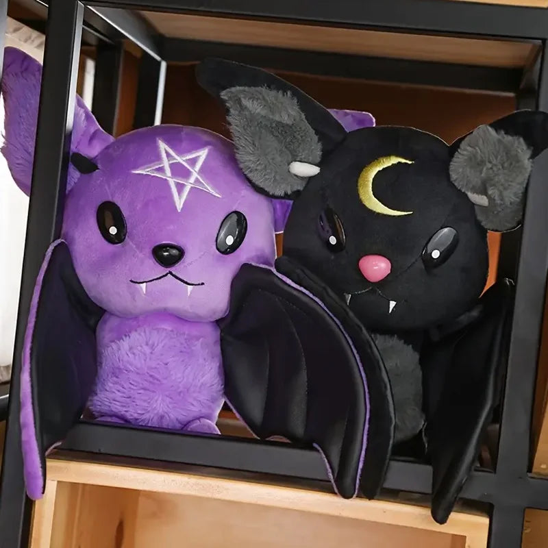 Bonito série escura bat boneca halloween simulado brinquedos de pelúcia requintado festa decorar atmosfera — foto 2