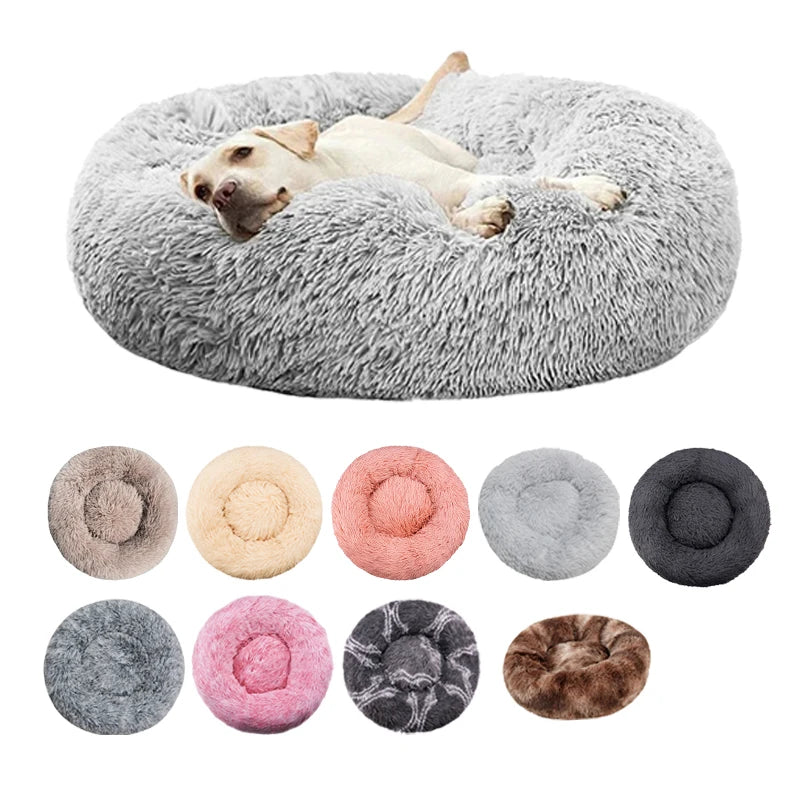 Cama redonda para cães, cama quente de inverno para gatos - Gradient cinzento escuro 40cm — foto 2