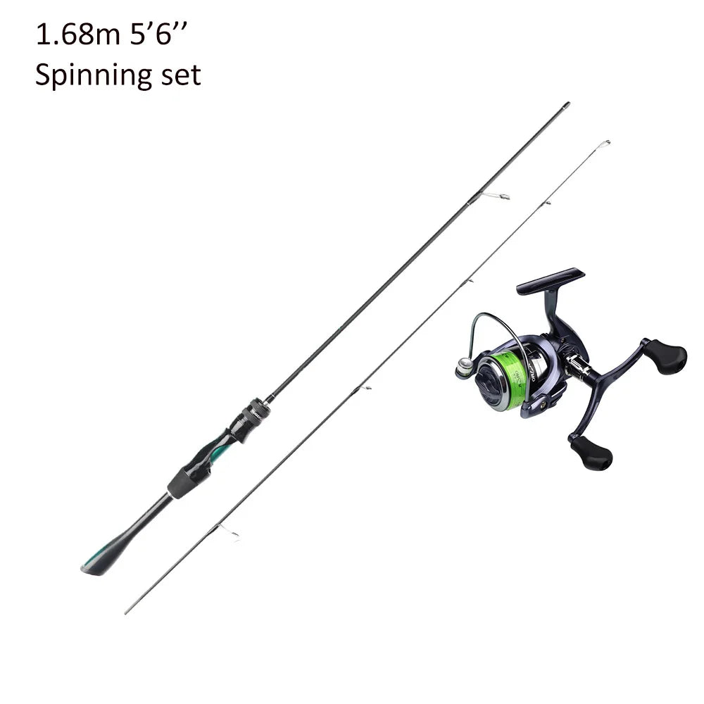 Vara de pesca ultraleve de carbono, cabo cónico, para spinning — foto 4