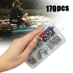 Kit de Pesca Profissional com 170-410 Peças, Caixa de Equipamentos, Anzóis, Pesos - 1-170 unidades — foto 3