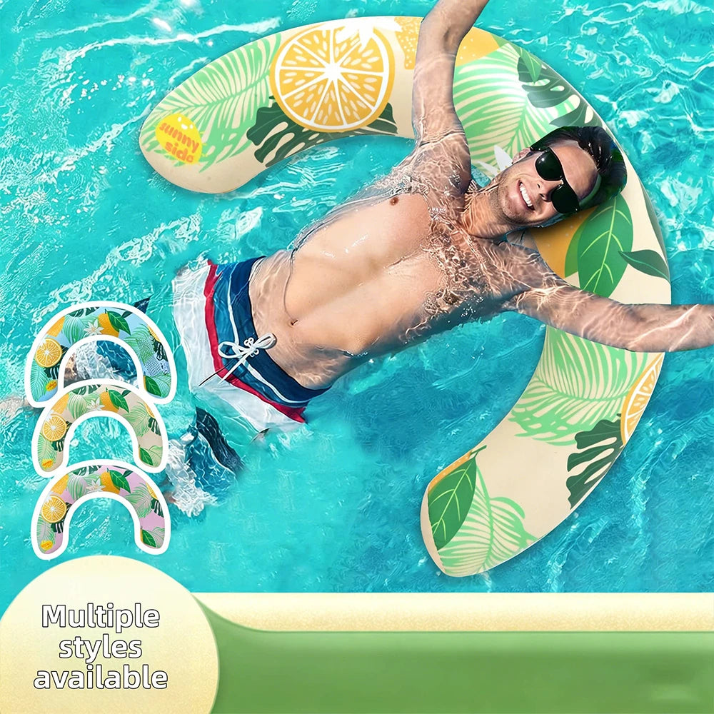 Boia Inflável em Formato de U para Piscina, Confortável com Suporte para Pescoço e Costas - YQ B — foto 1