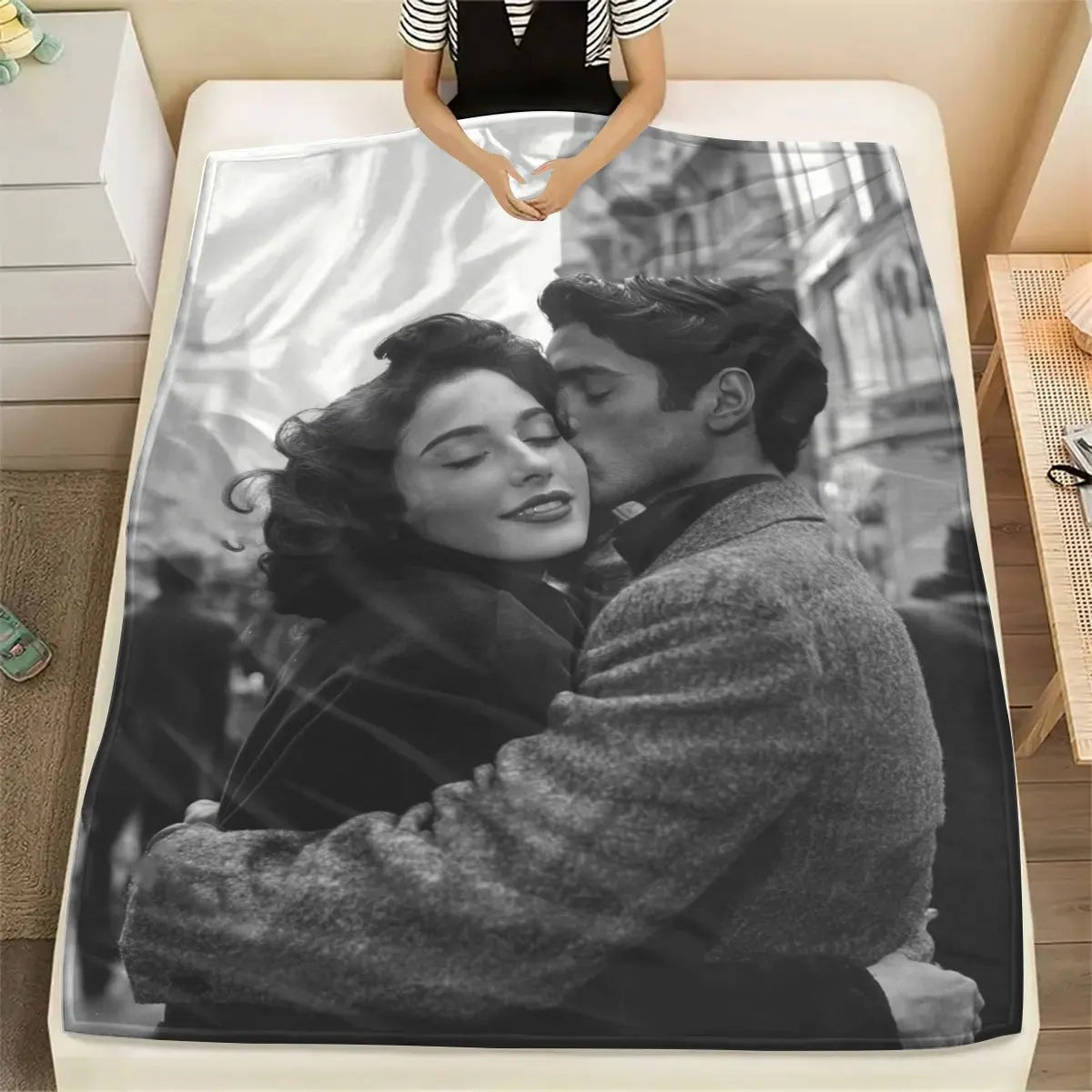 De Cobertor Personalizado DIY com Foto para o Seu Ente Querido - Cobertor de Flanela com Foto Personalizada — foto 2
