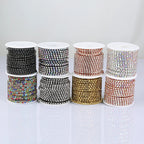 Corrente de strass de cristal dourado SS8 para costurar, 1 jarda — foto 3