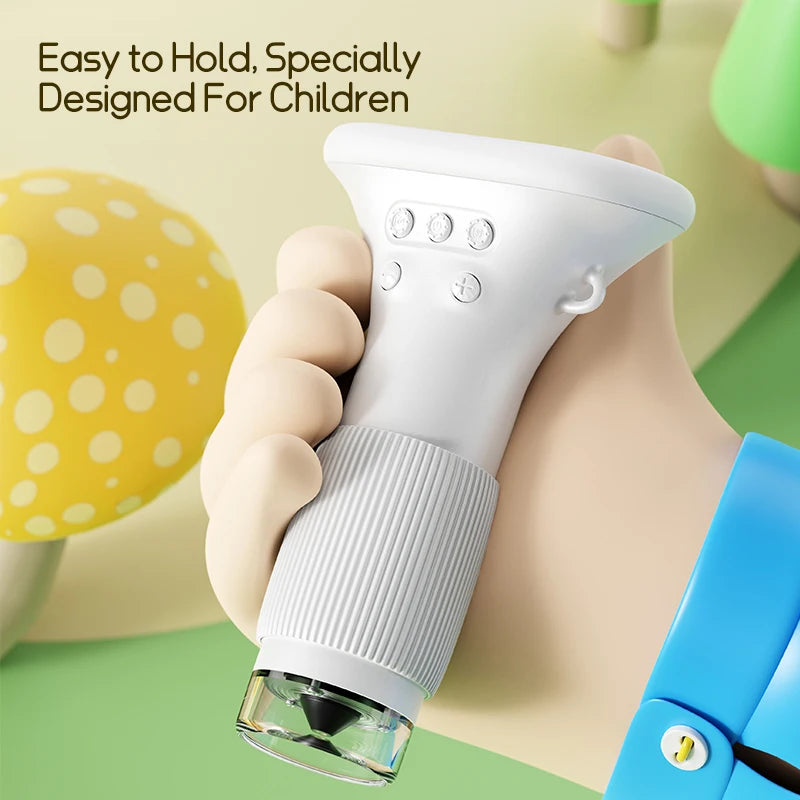Microscópio de lupa com LED para crianças, 200 Megapixels, função de foto e vídeo, brinquedos educativos — foto 5