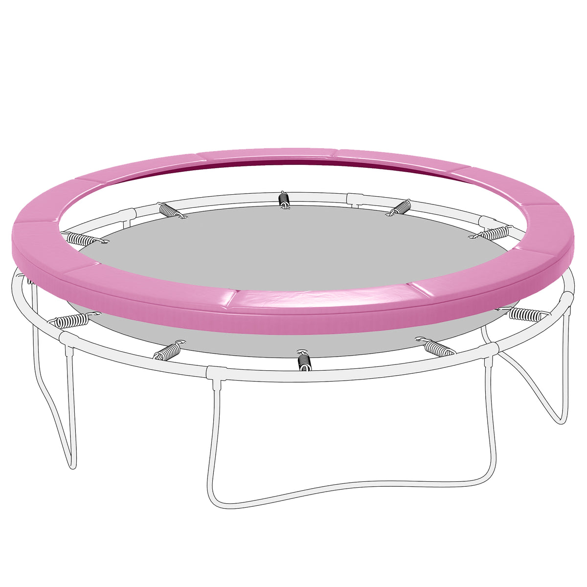 Cobertura de Borda Substituta para Trampolins à Prova D'água Resistente a Rasgos Ø366 cm Rosa — imagem 6