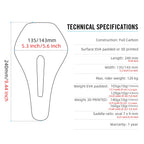 Ultralight Carbon Bicycle Saddle, 3D Impresso, Assento de Bicicleta Road, MTB Cascalho, Peças de ciclismo — foto 5