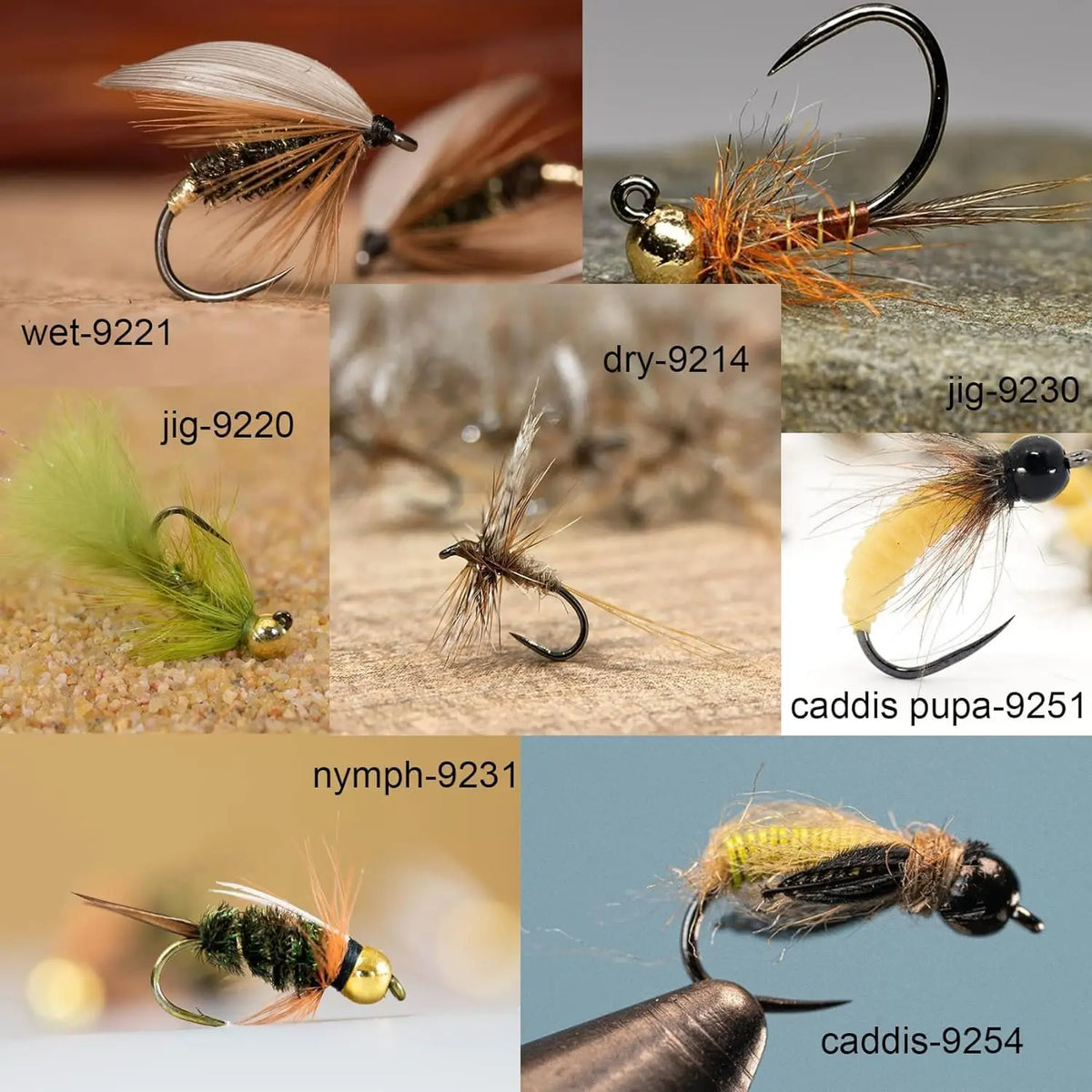 Eupheng 50 pçs ganchos de mosca competição sem ar ganchos de pesca com mosca ninfa seca shirmp molhado caddis — foto 1