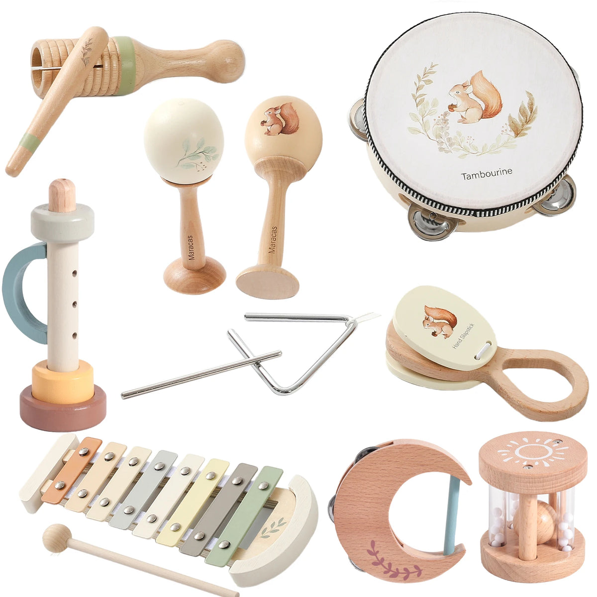 Instrumentos musicais montessori música bebê 0 12 meses brinquedos tambor xilofone crianças cedo educacional — foto 2