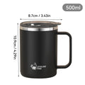 304 Parede Dupla De Aço Inoxidável Isolada Caneca De Café Com Alça Copo De Água Selado Portátil Copo Beber — foto 1