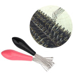 Pente de limpeza de escovas com removedor de cabelo, rosa — foto 4