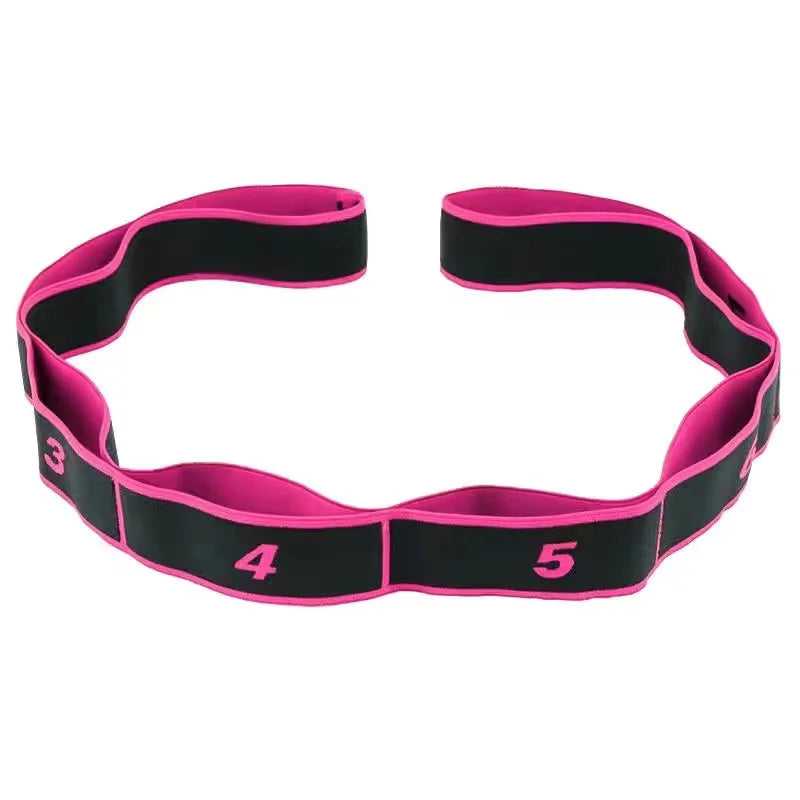 Cinto elástico multi-segmentos para yoga e alongamentos - Rosa — foto 1