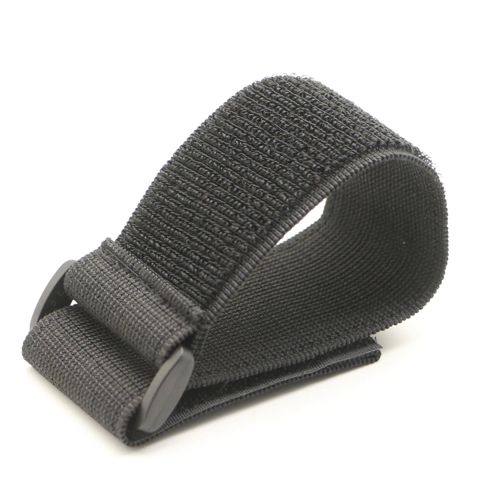 Faixa elástica com gancho e fivela reversa em nylon, 30 cm x 20 mm, preta — foto 7