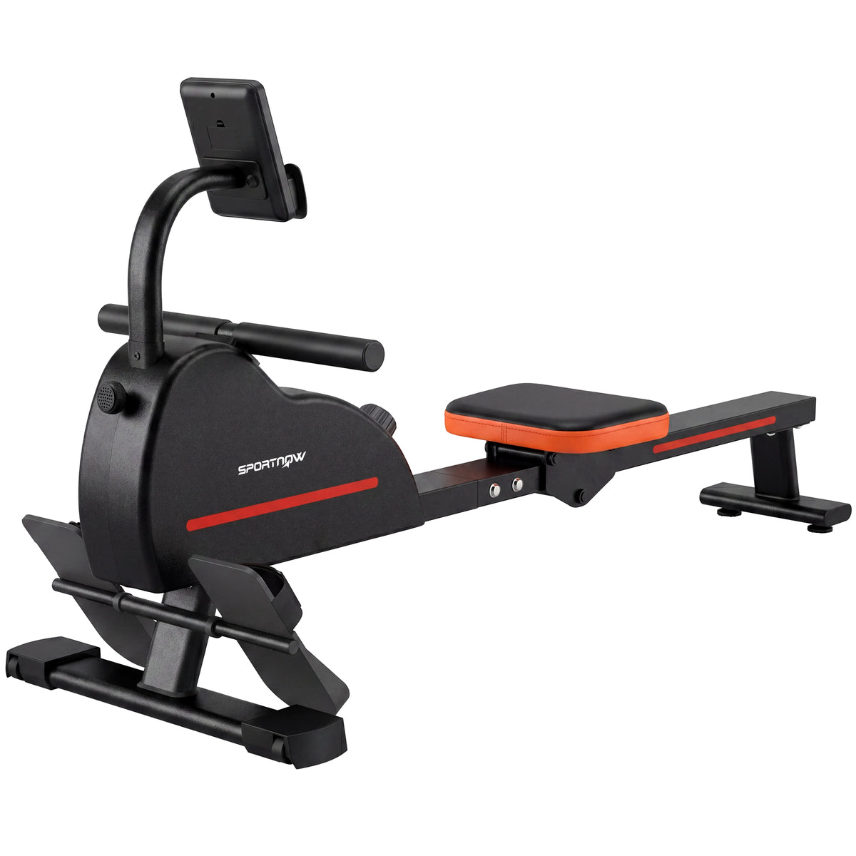 Remo Magnético Aparelho de Musculação Bluetooth Conectado 16 Níveis de Resistência 135x42x72 cm Vermelho — foto 1