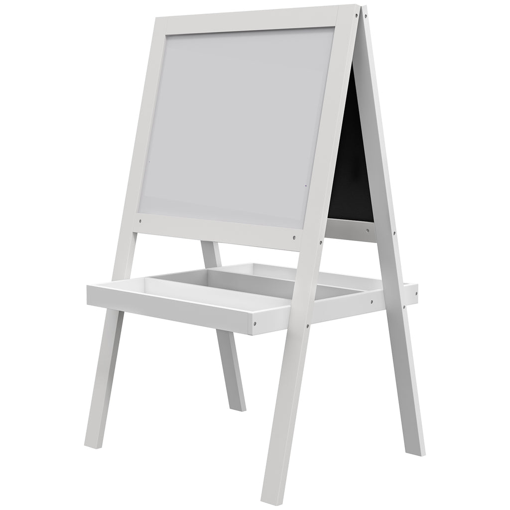 Cavalete quadro infantil 2 em 1 face quadro branco magnético e face quadro-negro a giz branco — foto 1