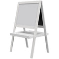 Cavalete quadro infantil 2 em 1 face quadro branco magnético e face quadro-negro a giz branco — foto 1