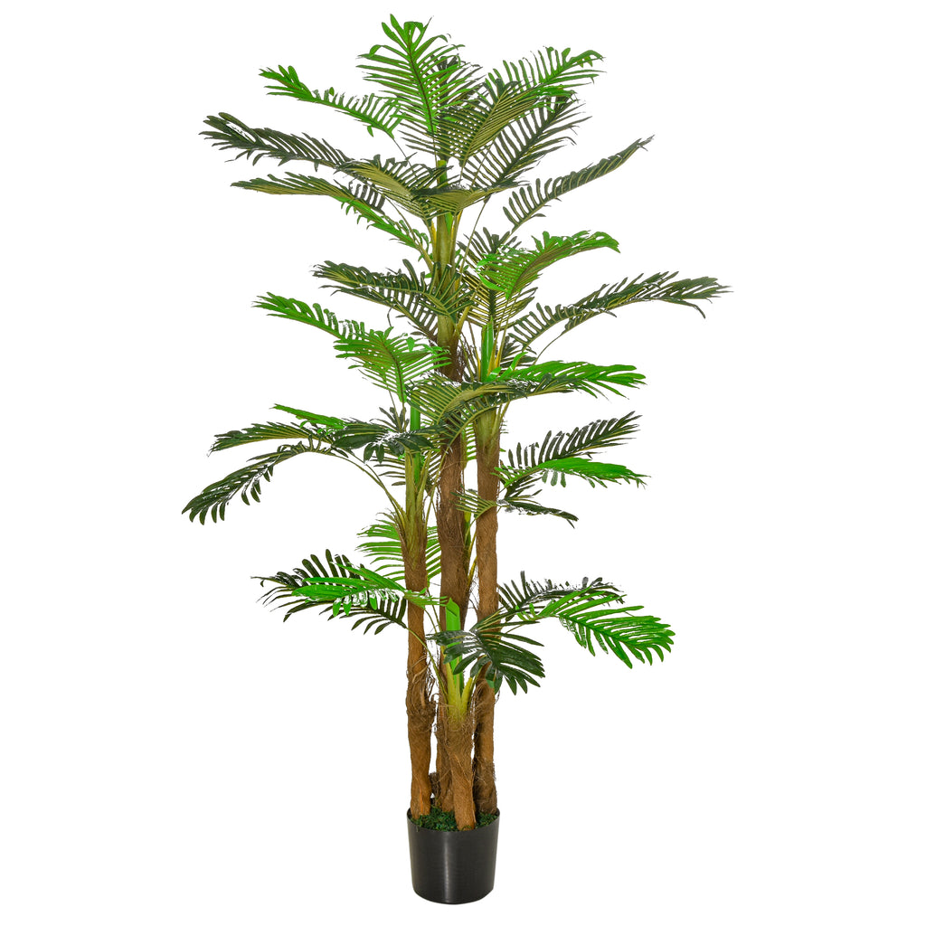 Palmeira Artificial Decorativa 185 cm com Vaso para Interior - Verde — foto 1