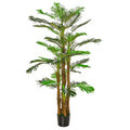Palmeira Artificial Decorativa 185 cm com Vaso para Interior - Verde — foto 1