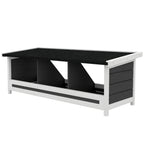 Ninho para Galinhas com 3 Compartimentos com Base Elevada e Telhado em Madeira e Betume 95x37x34 cm Cinza — imagem 7