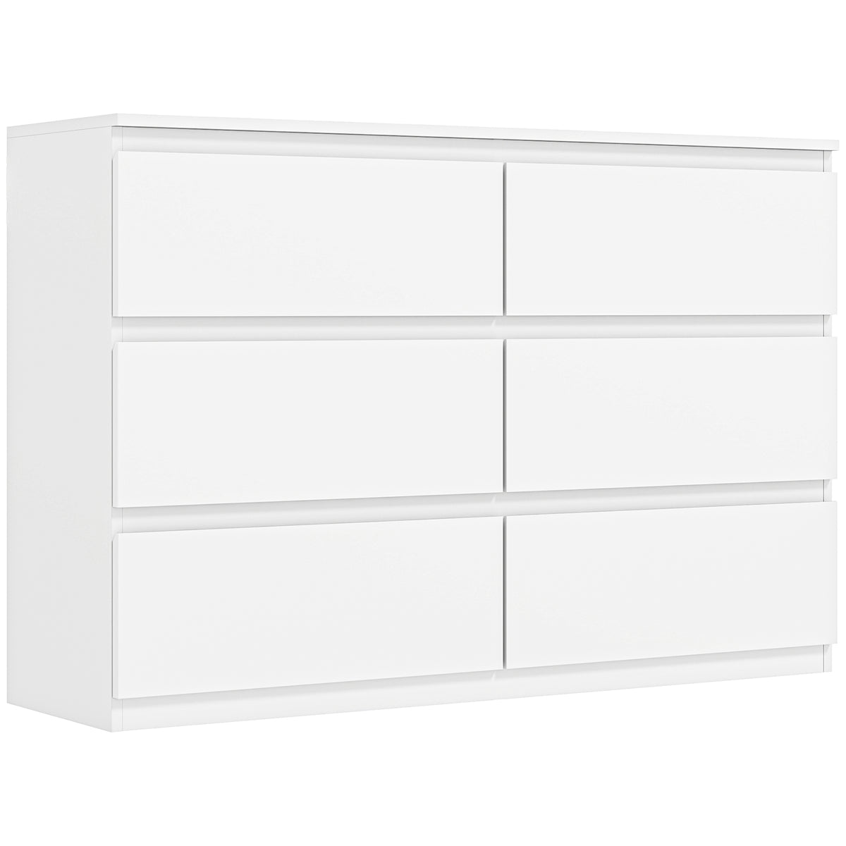 Cómoda com 3 Gavetas Mobiliário de Armazenamento Moderno para o Quarto Branco — foto 1