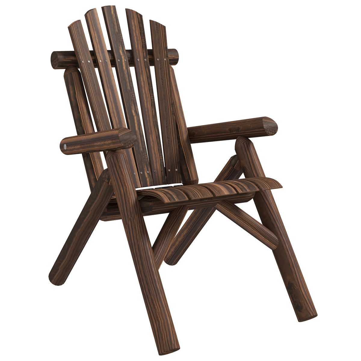 Cadeira de jardim, encosto alto para exterior, até 113 kg, resistente às intempéries, Carbonizado — foto 1