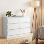 Cómoda 6 Gavetas para Quarto e Sala 100x35x69 cm Branco — imagem 6