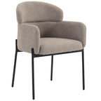 Poltrona de Destaque Moderna Poltrona em Chenille com Espuma de Alta Densidade Encosto Ergonômico Pernas de Metal Castanho Claro — imagem 10
