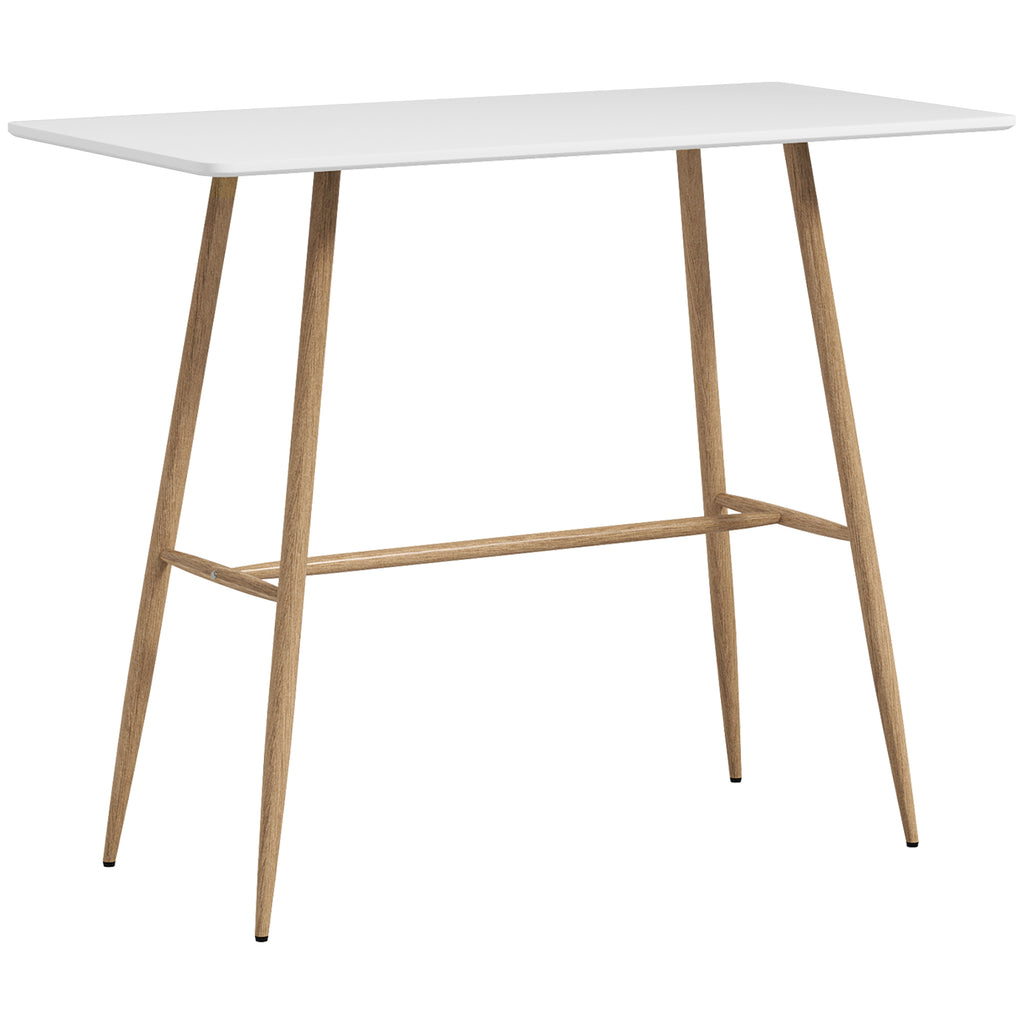 Mesa de Bar Retangular 4 Pessoas 120x60x98 cm Branco — foto 1