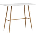 Mesa de Bar Retangular 4 Pessoas 120x60x98 cm Branco — foto 1