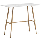 Mesa de Bar Retangular 4 Pessoas 120x60x98 cm Branco — foto 1
