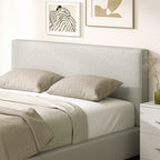 Cabeceira mural em linho, 140 x 60 cm, cabeceira suspensa acolchoada para quarto, creme — imagem 6