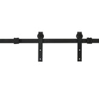 Ferragens para Porta Corredeira 200cm Kit de Acessórios para Porta Corredeira de Madeira com 2 Trilhos de Aço Carga Máxima 20 kg Preto — foto 7