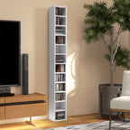 Armazenamento para CD e DVD com 12 Compartimentos Capacidade Máx. 204 CD 21x20x175 cm Branco — imagem 7