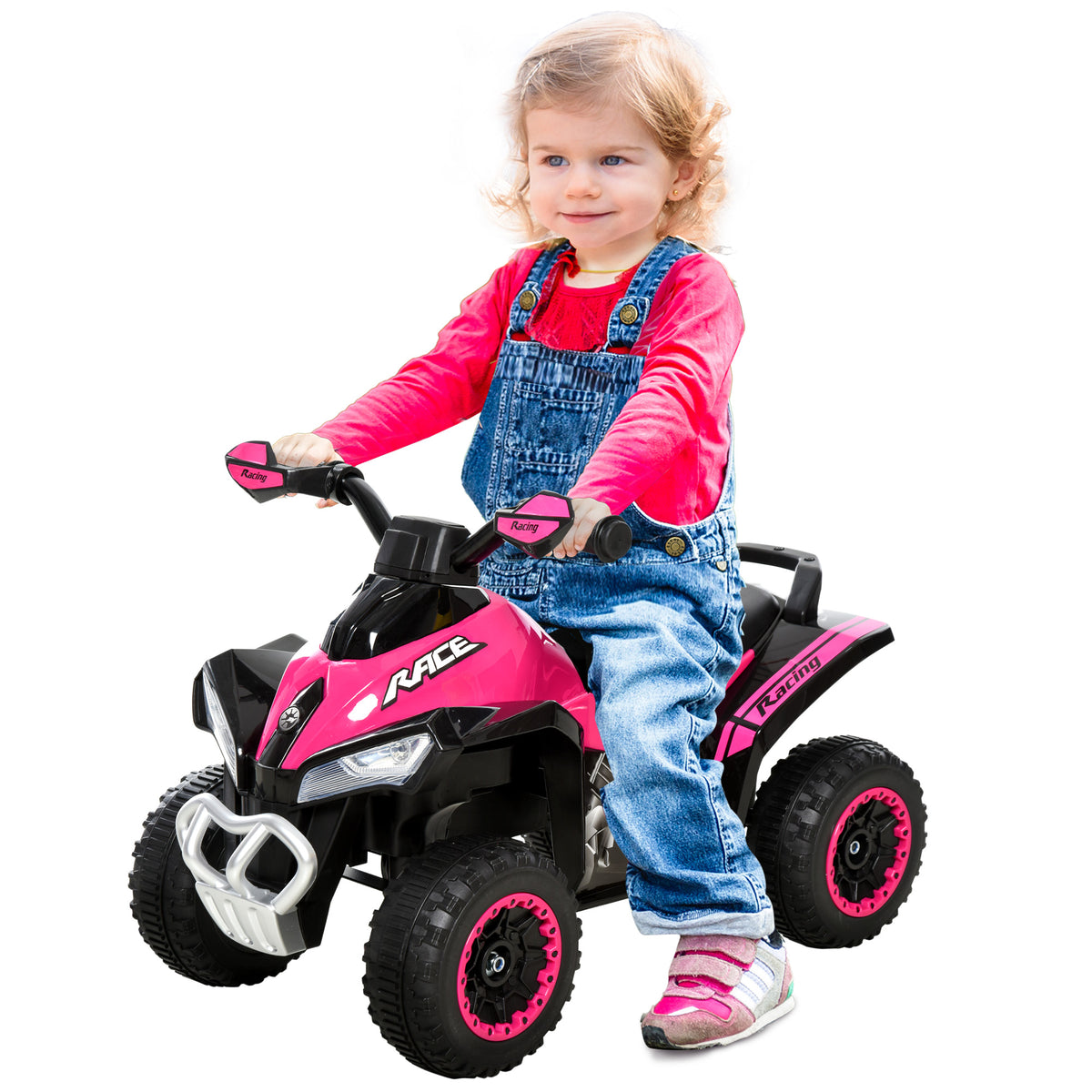 Quadriciclo para Crianças acima de 18 Meses Carro Andador Infantil com Função de Luzes e Música Desenho Inovador Carga 20kg 67,5x38x44 cm Rosa — foto 1
