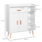 Armário Gabinete Móveis Multiuso para Sala de Jantar Sala de Estar Casa de Banho Corredor 80x29,5x96cm — foto 3