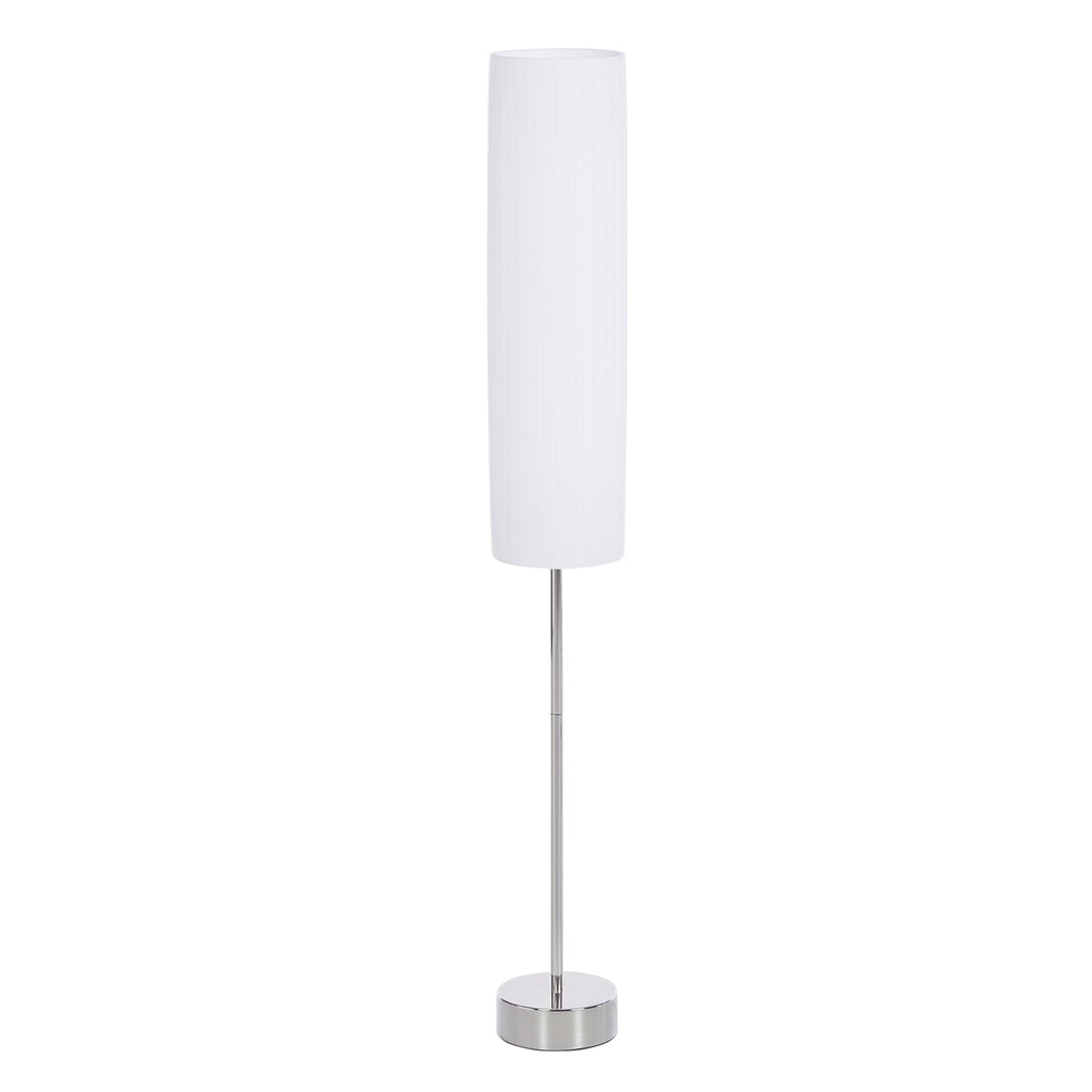 Candeeiro de Pé Moderno para o Quarto com Luzes E27, 40W e Interruptor de Pé, com Base de Aço Inoxidável Cor Branca 120cm — foto 1