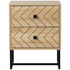 Cômoda de Madeira da Mesa de Cabeceira Confortável com 2 gavetas Roupeiro 48x39,5x60cm do Armazenamento da Mobília da Mesa de Cabeceira 48x39,5x60 cm — foto 8