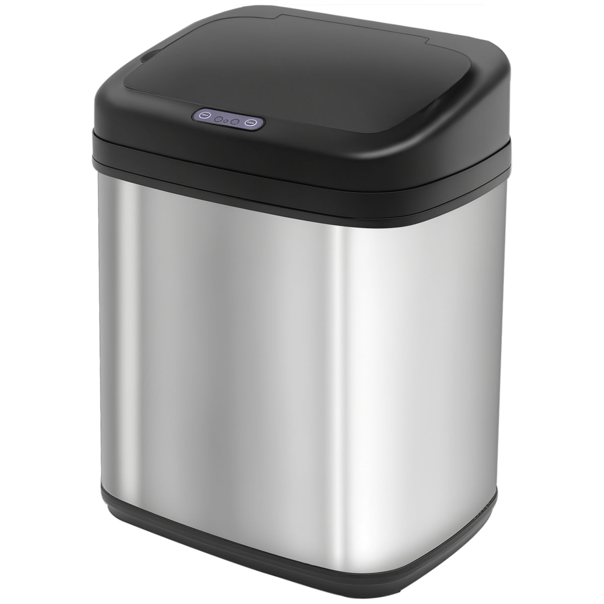 Balde de Lixo Automático 20L Balde de Lixo de Cozinha de Aço Inoxidável com Sensor Infravermelho Abertura Automática Cubo Amovível e Alça 33x25x42,5 cm Prata e Preto — foto 1
