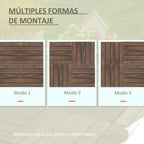 Módulo de 27 Deck de Madeira 30x30cm com Área de 2,43 m² Estrados com Sistema de Clic para Balcão Terraço Jardim Marrom Escuro — foto 4