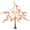 Árvore de Eucalipto Artificial 120 cm Árvore Artificial com 175 Luzes LED e Base Decoração para Interior e Exterior Laranja e Marrom — foto 1