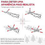Árvore de Natal Artificial 150cm Ignífugo com 420 Ramos 48 Decorações Folhas de PVC e Suporte Metálico Decoração de Natal para Interior Verde — foto 6