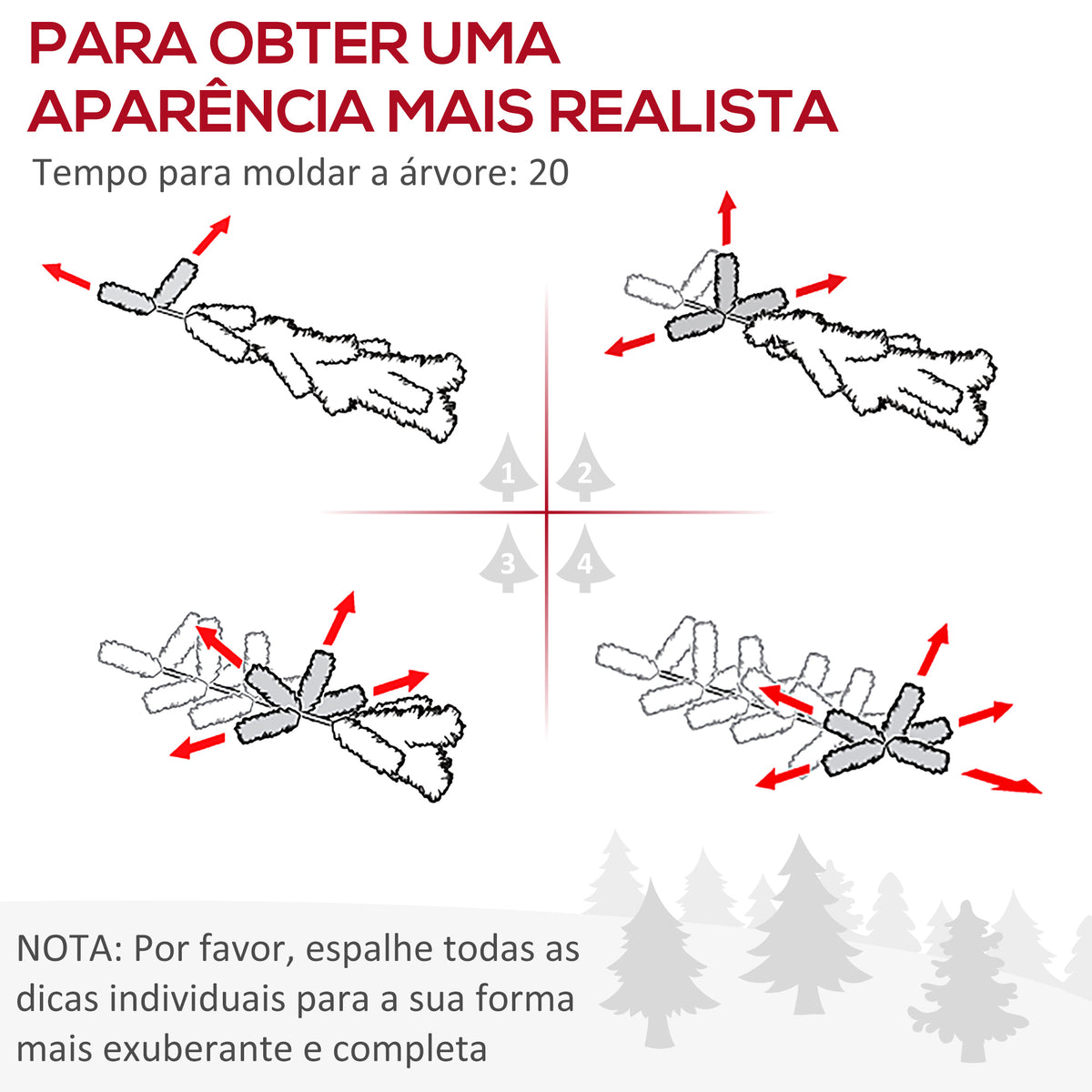 Árvore de Natal Artificial 150cm Ignífugo com 420 Ramos 48 Decorações Folhas de PVC e Suporte Metálico Decoração de Natal para Interior Verde — foto 6